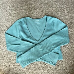 Garage cropped, ribbed long sleeve